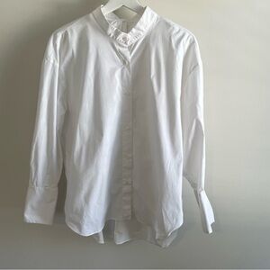 ZARA Womens mandarin collar button up